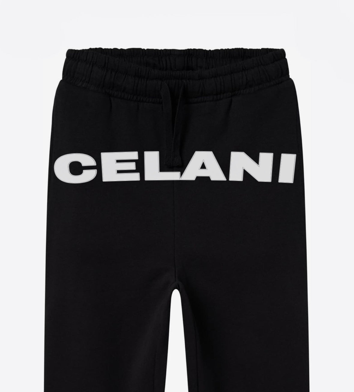 Logo Wide Sweat Pants Black