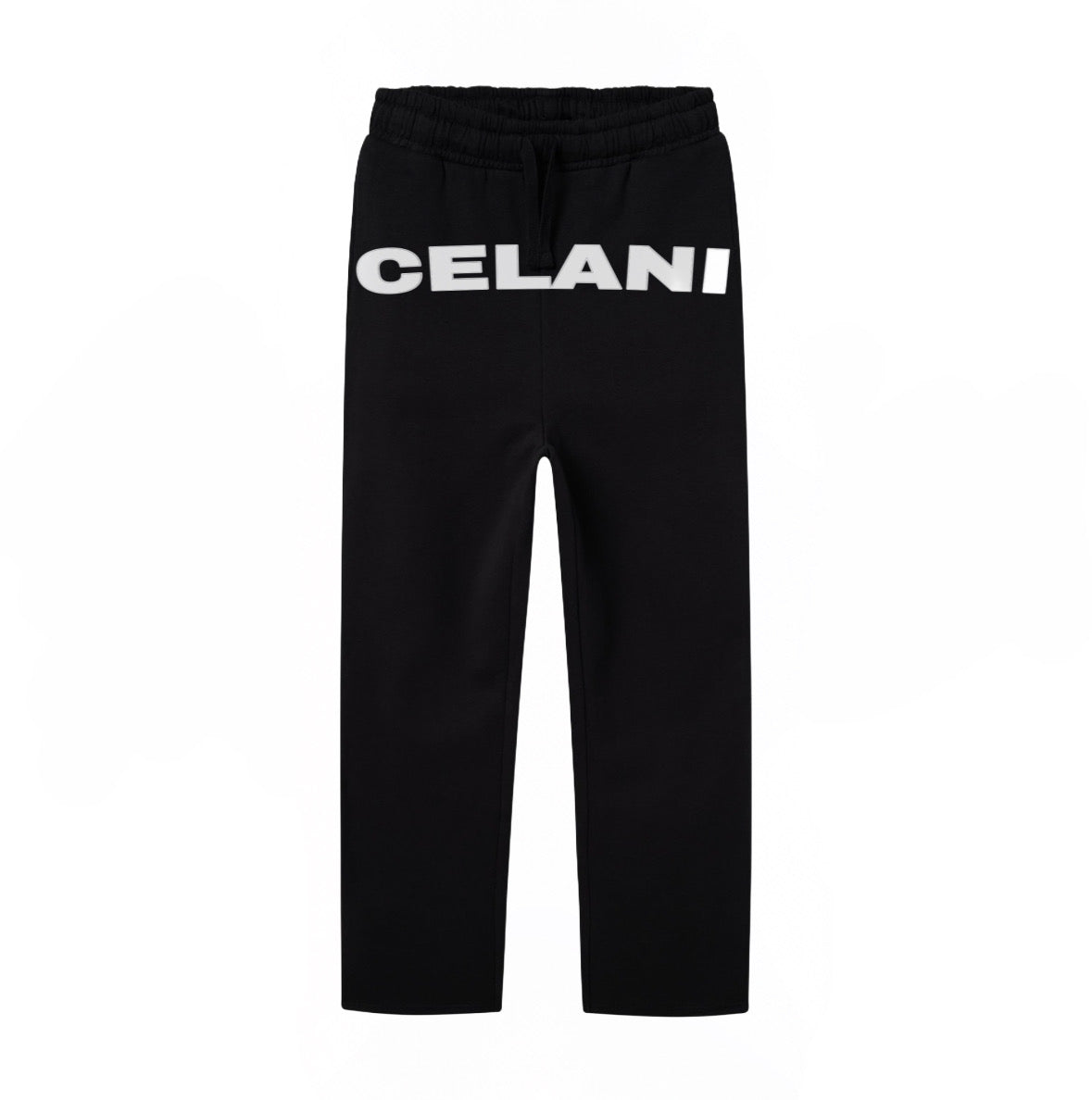 Logo Wide Sweat Pants Black