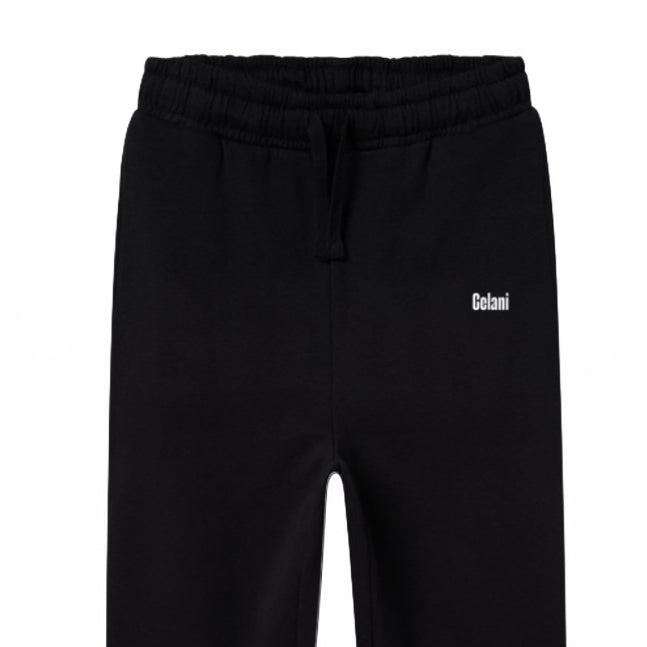 Logo Wide Sweat Pants Black